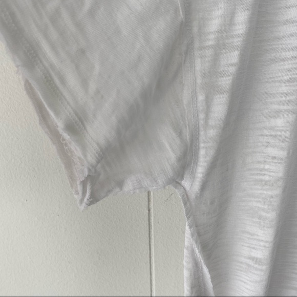 We The Free White Jordan Burnout Cutout Tee Shirt Oversized Fit Size XS - Picture 6 of 15